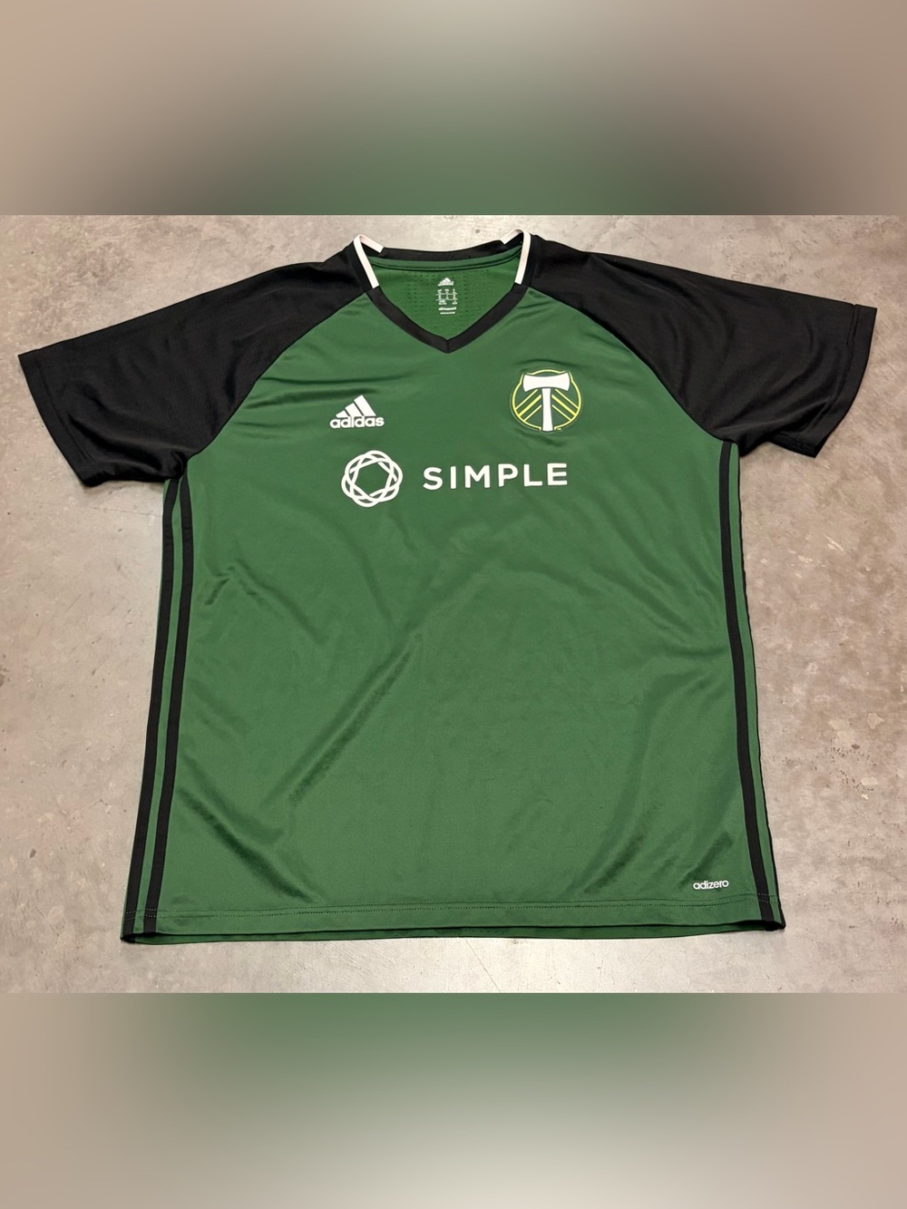 adidas Men’s Green and Black Portland Timbers Soccer Jersey